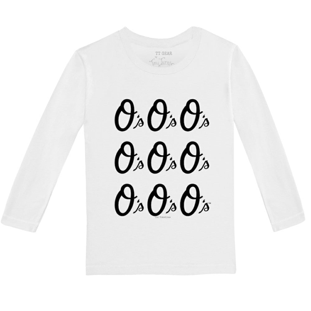 Baltimore Orioles Tiny Turnip Youth Logo Grid Long Sleeve T-Shirt | MLB Shop