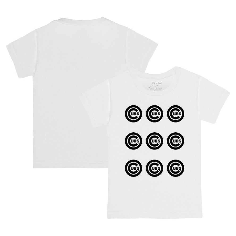 Chicago Cubs Tiny Turnip Youth Logo Grid T-Shirt | MLB Shop