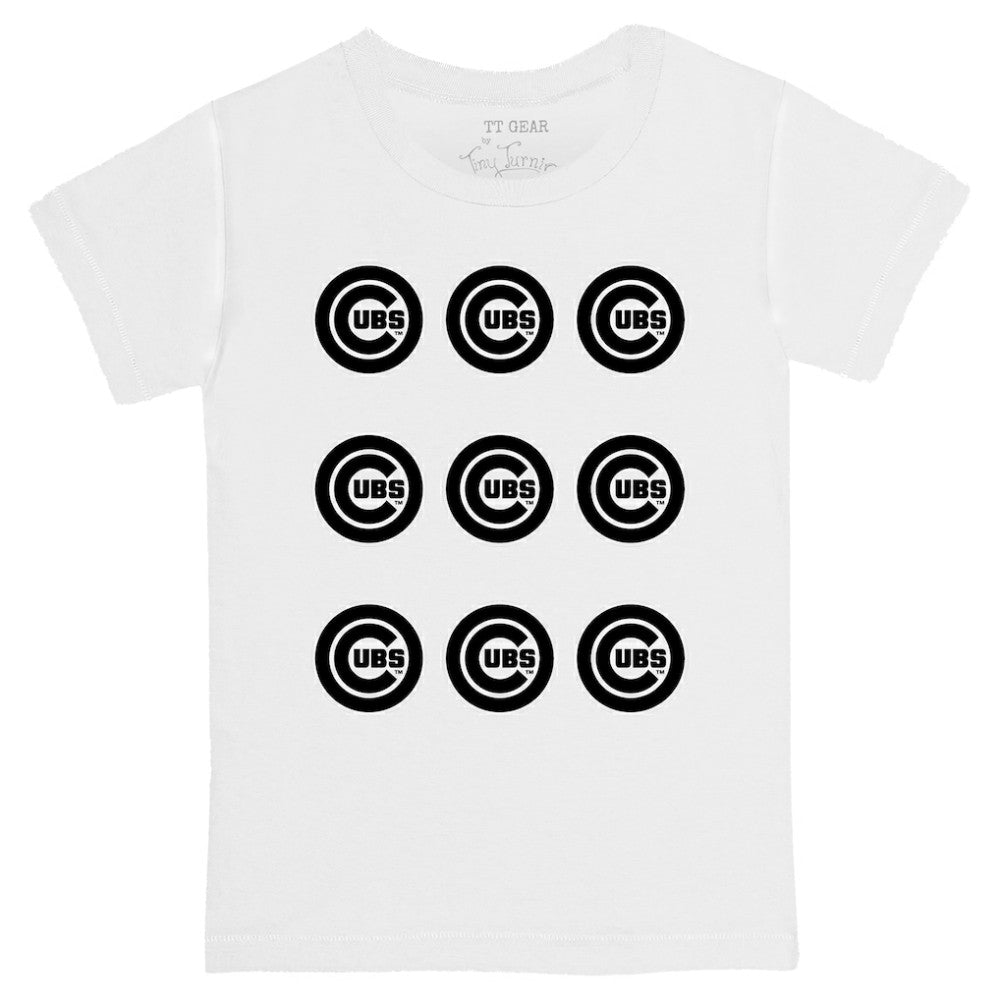 Chicago Cubs Tiny Turnip Youth Logo Grid T-Shirt | MLB Shop
