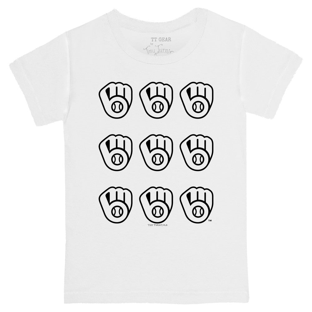 Milwaukee Brewers Tiny Turnip Youth Logo Grid T-Shirt | MLB On Sale