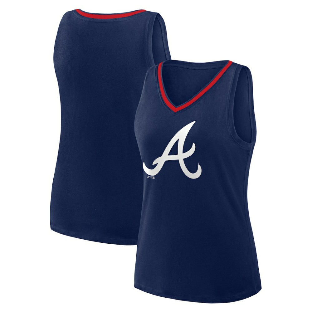 Atlanta Braves Women's Plus Sized Stellar Win V-Neck Tank Top | MLB Online