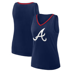 Atlanta Braves Women's Plus Sized Stellar Win V-Neck Tank Top | MLB Online