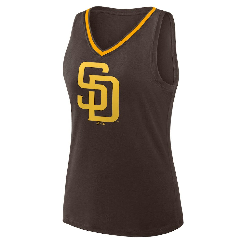 San Diego Padres Women's Plus Sized Stellar Win V-Neck Tank Top | MLB On Sale