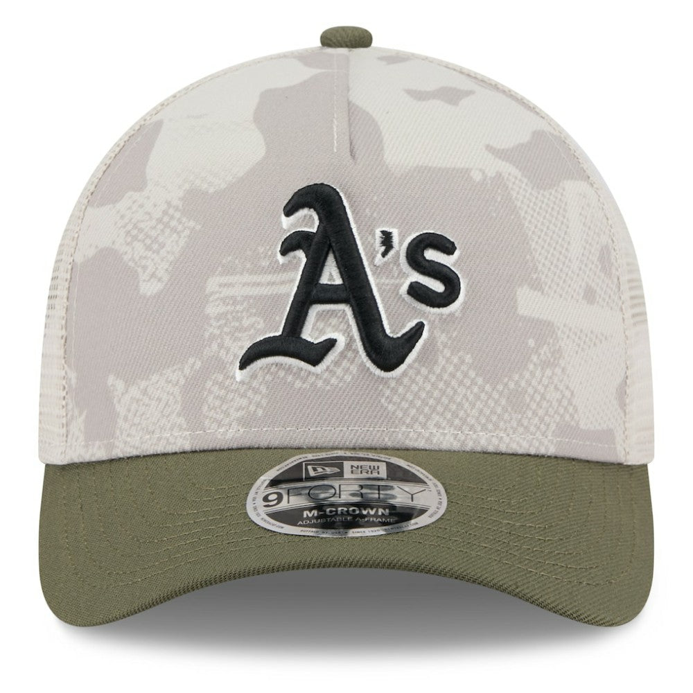 Athletics New Era 2025 Armed Forces Day 9FORTY M-Crown A-Frame Adjustable Hat | MLB US