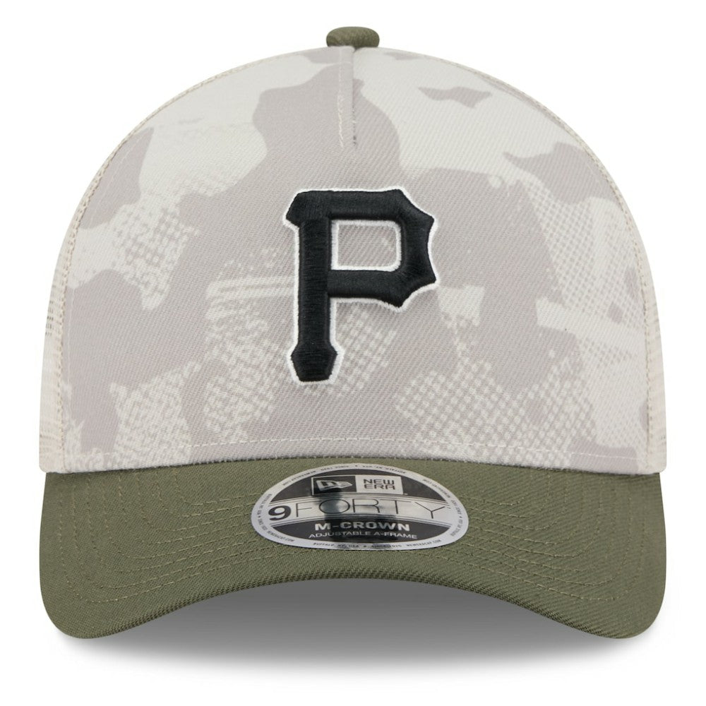 Pittsburgh Pirates New Era 2025 Armed Forces Day 9FORTY M-Crown A-Frame Adjustable Hat | MLB For sale
