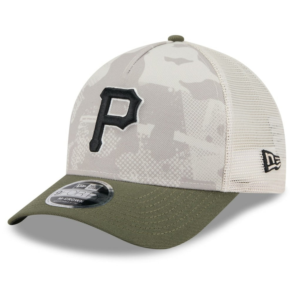 Pittsburgh Pirates New Era 2025 Armed Forces Day 9FORTY M-Crown A-Frame Adjustable Hat | MLB For sale