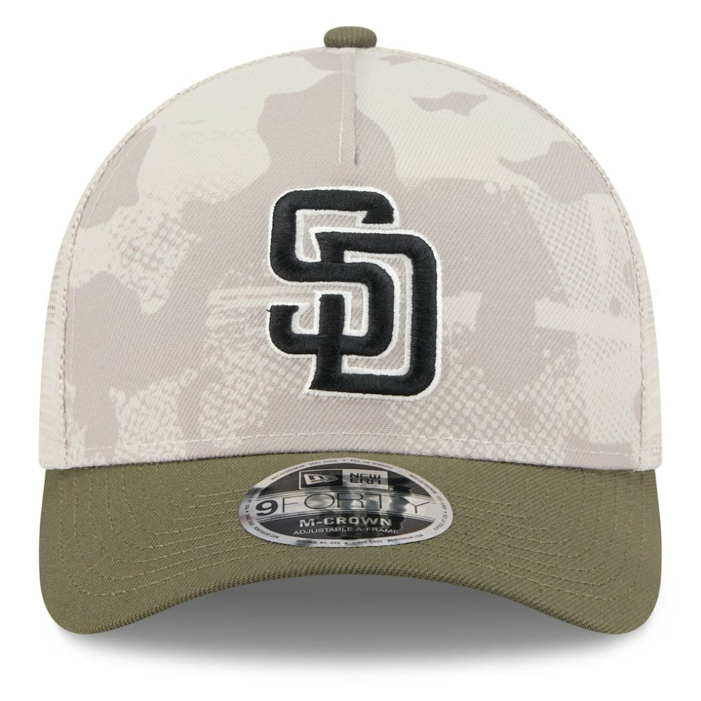 San Diego Padres New Era 2025 Armed Forces Day 9FORTY M-Crown A-Frame Adjustable Hat | MLB New