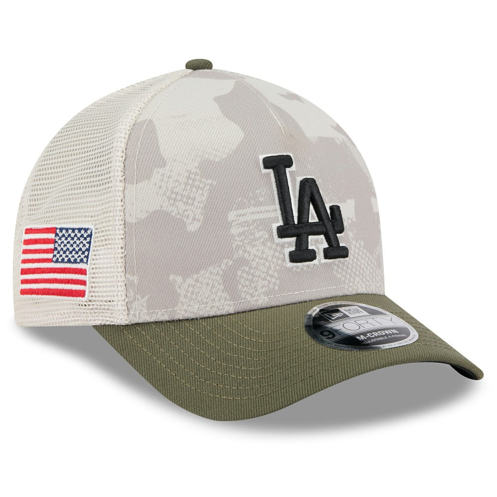 Los Angeles Dodgers New Era 2025 Armed Forces Day 9FORTY M-Crown A-Frame Adjustable Hat | MLB Outlet