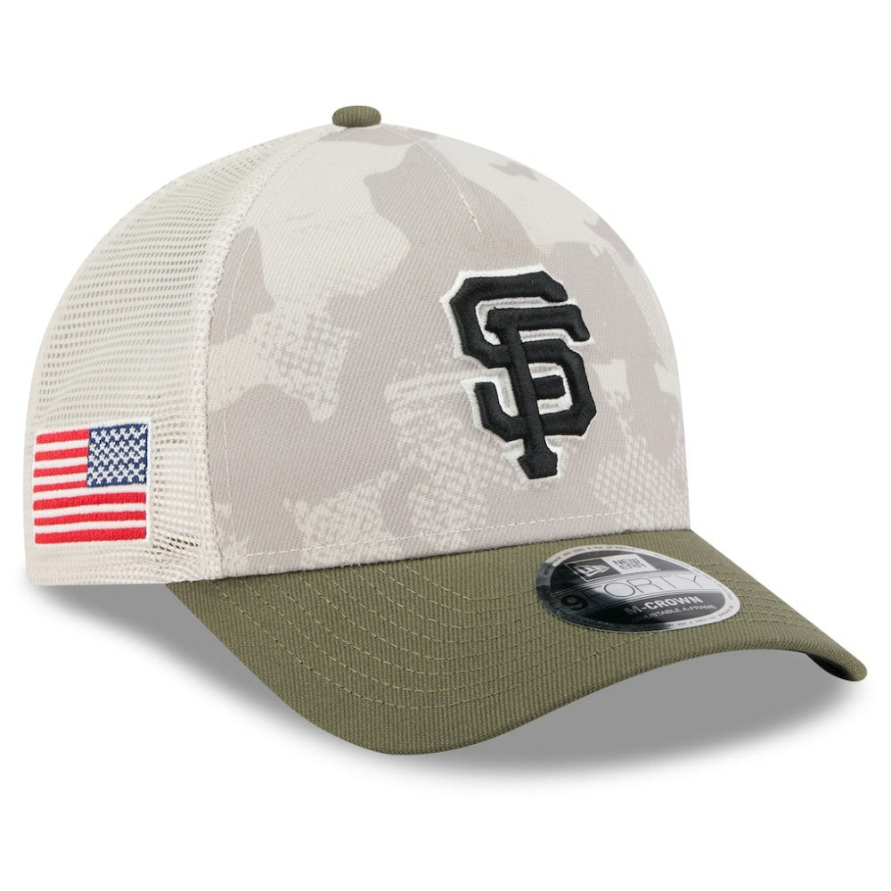 San Francisco Giants New Era 2025 Armed Forces Day 9FORTY M-Crown A-Frame Adjustable Hat | MLB Discount