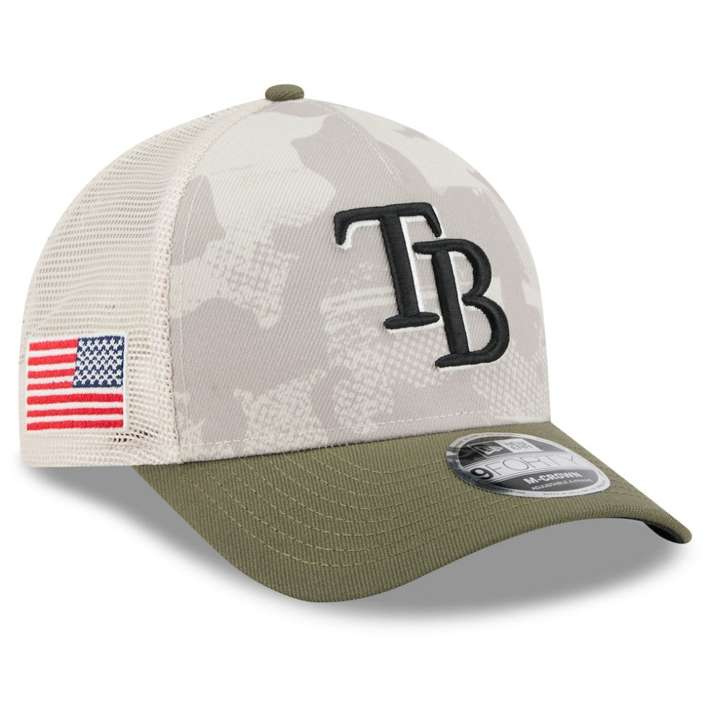 Tampa Bay Rays New Era 2025 Armed Forces Day 9FORTY M-Crown A-Frame Adjustable Hat | MLB US