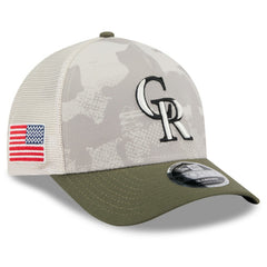 Colorado Rockies New Era 2025 Armed Forces Day 9FORTY M-Crown A-Frame Adjustable Hat | MLB Discount