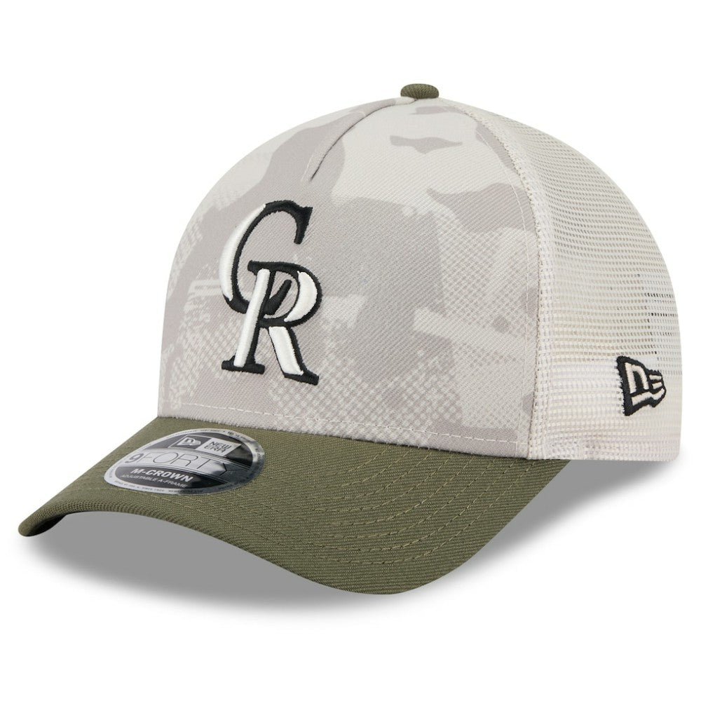 Colorado Rockies New Era 2025 Armed Forces Day 9FORTY M-Crown A-Frame Adjustable Hat | MLB Discount
