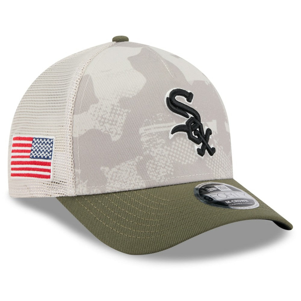 Chicago White Sox New Era 2025 Armed Forces Day 9FORTY M-Crown A-Frame Adjustable Hat | MLB New