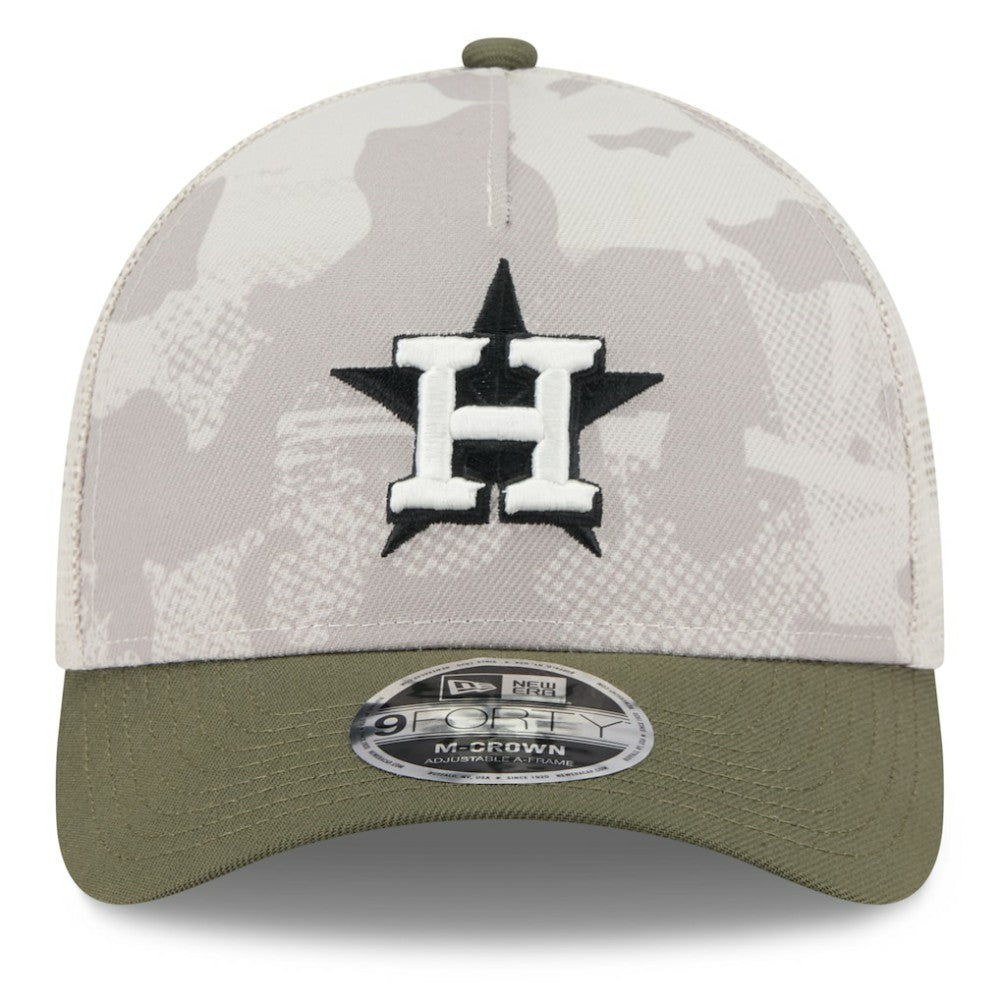 Houston Astros New Era 2025 Armed Forces Day 9FORTY M-Crown A-Frame Adjustable Hat | MLB For sale