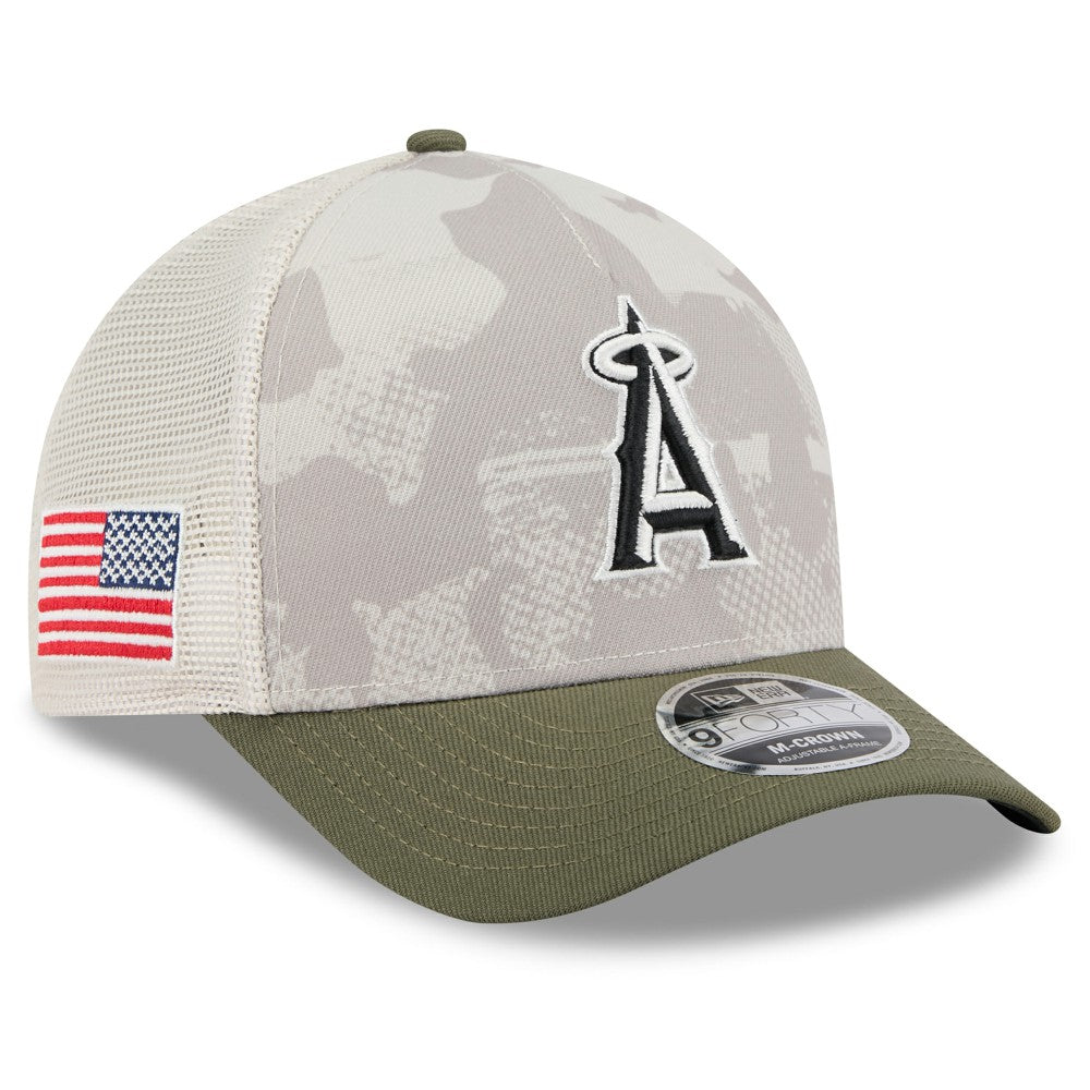 Los Angeles Angels New Era 2025 Armed Forces Day 9FORTY M-Crown A-Frame Adjustable Hat | MLB New