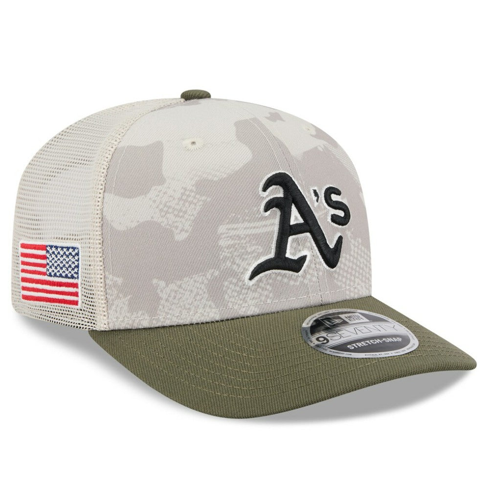 Athletics New Era 2025 Armed Forces Day 9SEVENTY Stretch-Snap Hat | MLB Outlet