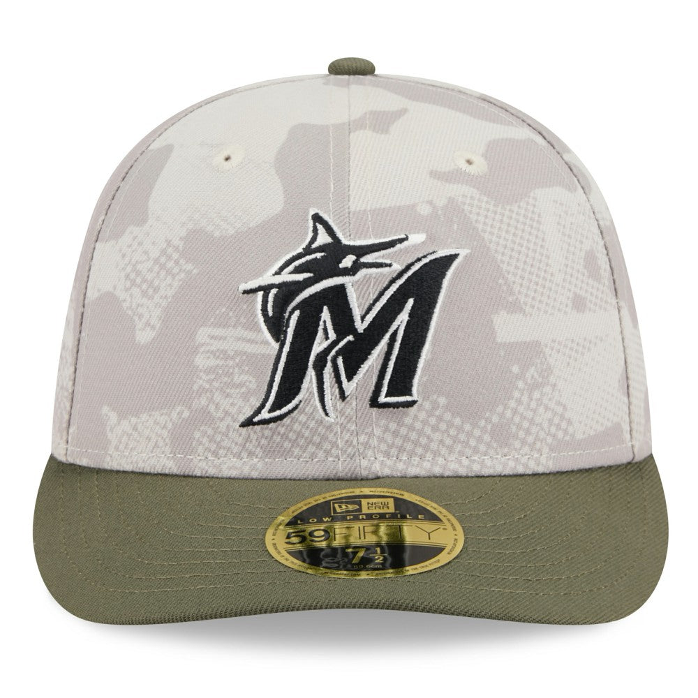Miami Marlins New Era 2025 Armed Forces Day Low Profile 59FIFTY Fitted Hat | MLB New