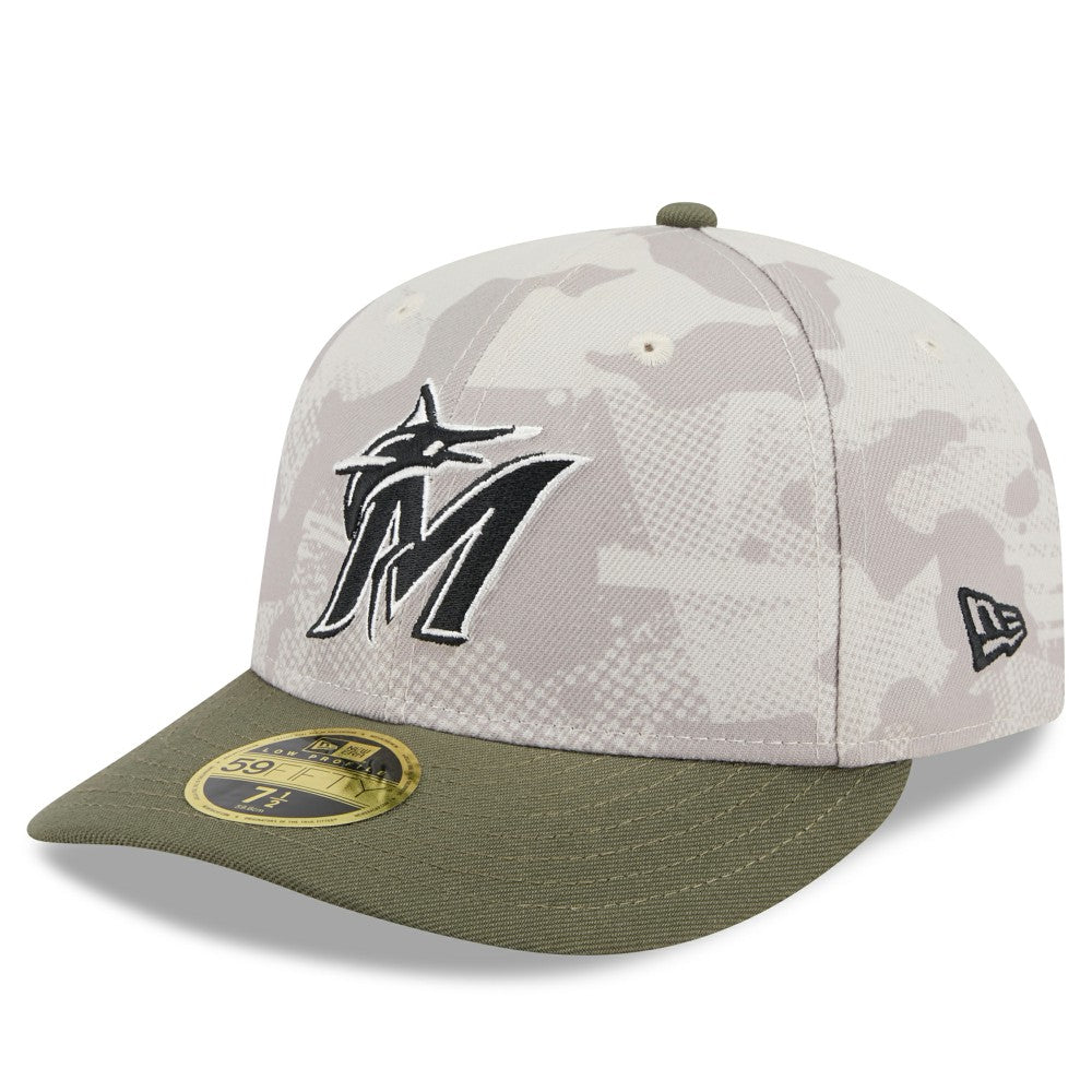Miami Marlins New Era 2025 Armed Forces Day Low Profile 59FIFTY Fitted Hat | MLB New