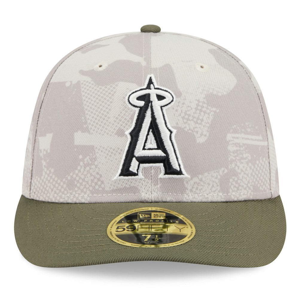 Los Angeles Angels New Era 2025 Armed Forces Day Low Profile 59FIFTY Fitted Hat | MLB For sale