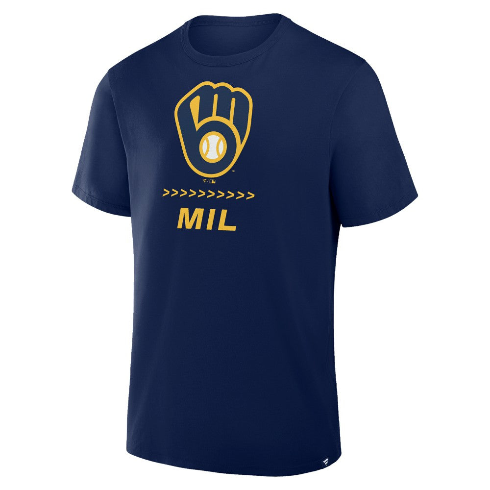 Milwaukee Brewers Fanatics Clubhouse Legacy Side Swipe T-Shirt | MLB Shop