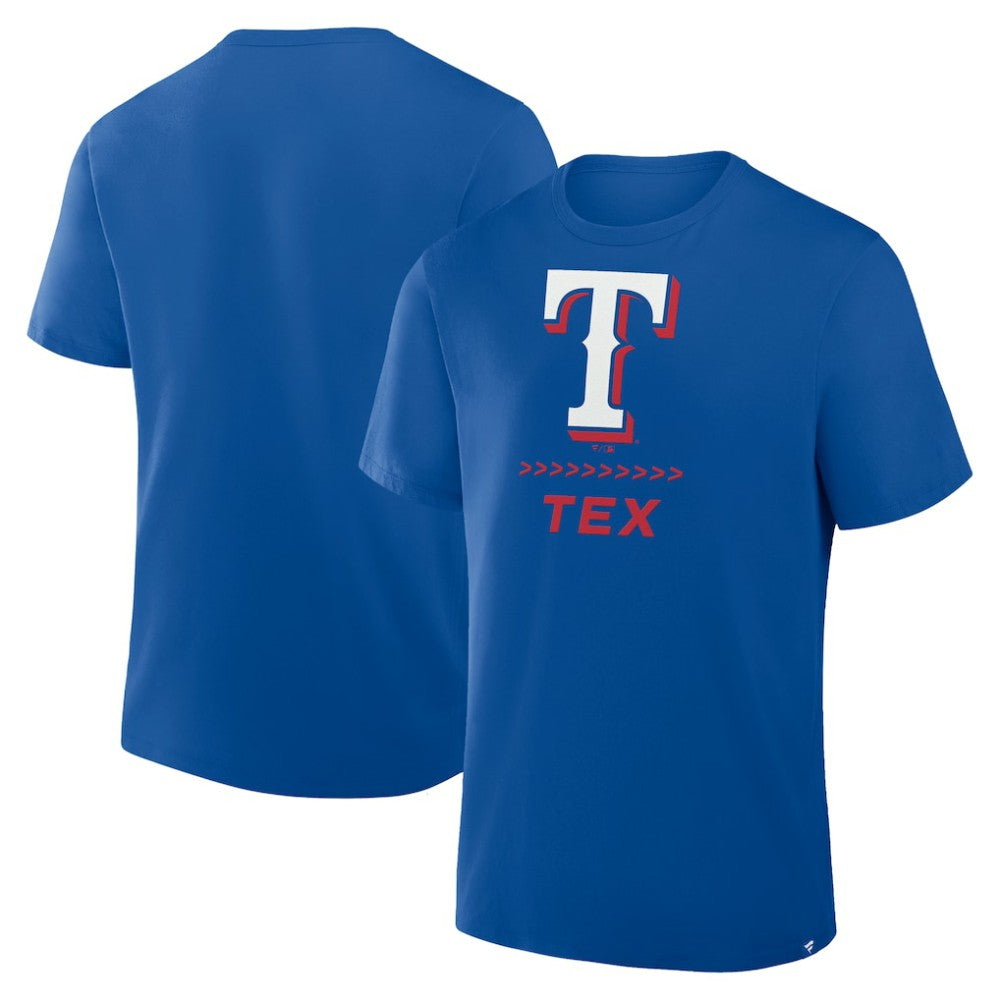 Texas Rangers Fanatics Clubhouse Legacy Side Swipe T-Shirt | MLB Discount