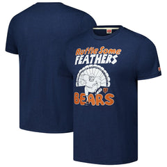 Chicago Bears  Homage Unisex Ruffle Some Feathers Tri-Blend T-Shirt