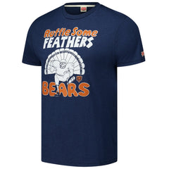 Chicago Bears  Homage Unisex Ruffle Some Feathers Tri-Blend T-Shirt