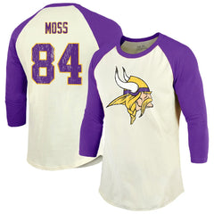 Minnesota Vikings  Randy Moss  Majestic Threads Retired Player Name & Number 3/4 Raglan Sleeve T-Shirt