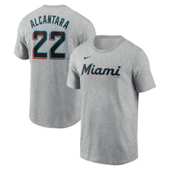 Sandy Alcantara Miami Marlins Nike Fuse Name & Number T-Shirt | MLB Discount