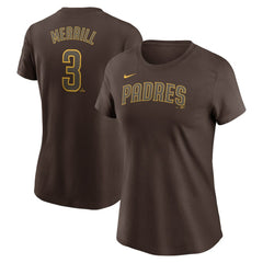 Jackson Merrill San Diego Padres Nike Women's Cooperstown Collection Fuse Name & Number T-Shirt | MLB Discount