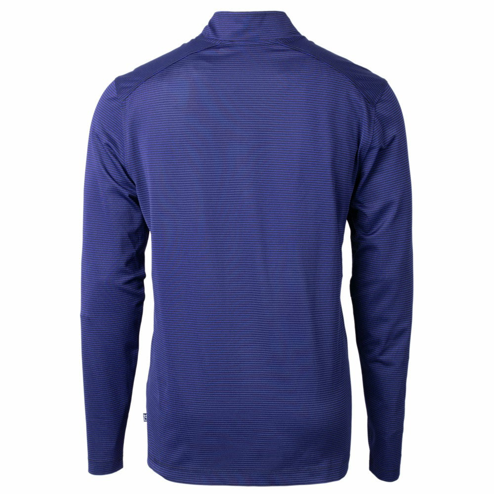Kansas City Royals Cutter & Buck Big & Tall Virtue Eco Pique Micro Stripe Recycled Quarter-Zip Pullover Top | MLB Online