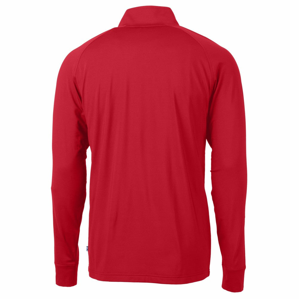 Cincinnati Reds Cutter & Buck Adapt Eco Knit Stretch Recycled Big & Tall Quarter-Zip Pullover Top | MLB Sale