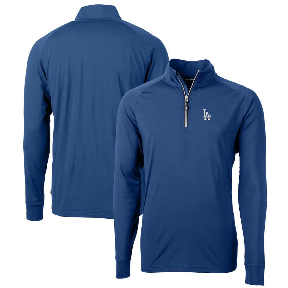 Los Angeles Dodgers Cutter & Buck Big & Tall Adapt Eco Knit Stretch Recycled Quarter-Zip Pullover Top | MLB US