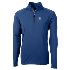 Los Angeles Dodgers Cutter & Buck Big & Tall Adapt Eco Knit Stretch Recycled Quarter-Zip Pullover Top | MLB US