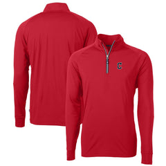 Cleveland Guardians Cutter & Buck Big & Tall Adapt Eco Knit Stretch Recycled Quarter-Zip Pullover Top | MLB On Sale