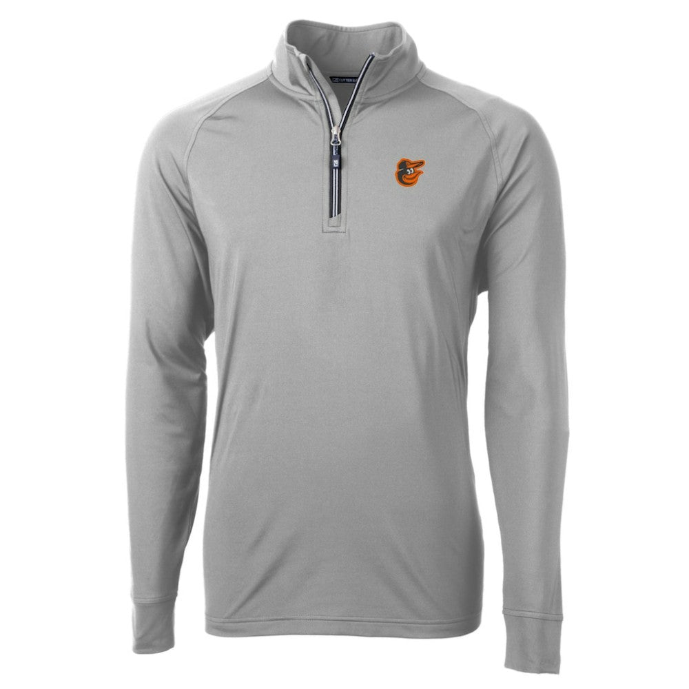 Baltimore Orioles Cutter & Buck Big & Tall Adapt Eco Knit Stretch Recycled Quarter-Zip Pullover Top | MLB Sale