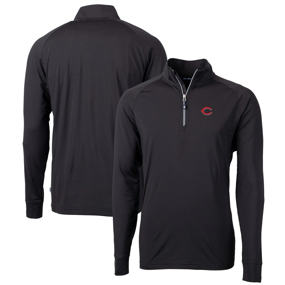 Cincinnati Reds Cutter & Buck Big & Tall Adapt Eco Knit Stretch Recycled Quarter-Zip Pullover Top | MLB Outlet
