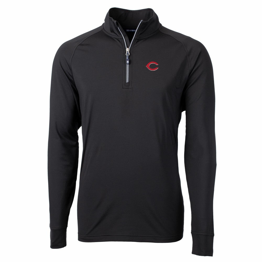Cincinnati Reds Cutter & Buck Big & Tall Adapt Eco Knit Stretch Recycled Quarter-Zip Pullover Top | MLB Outlet