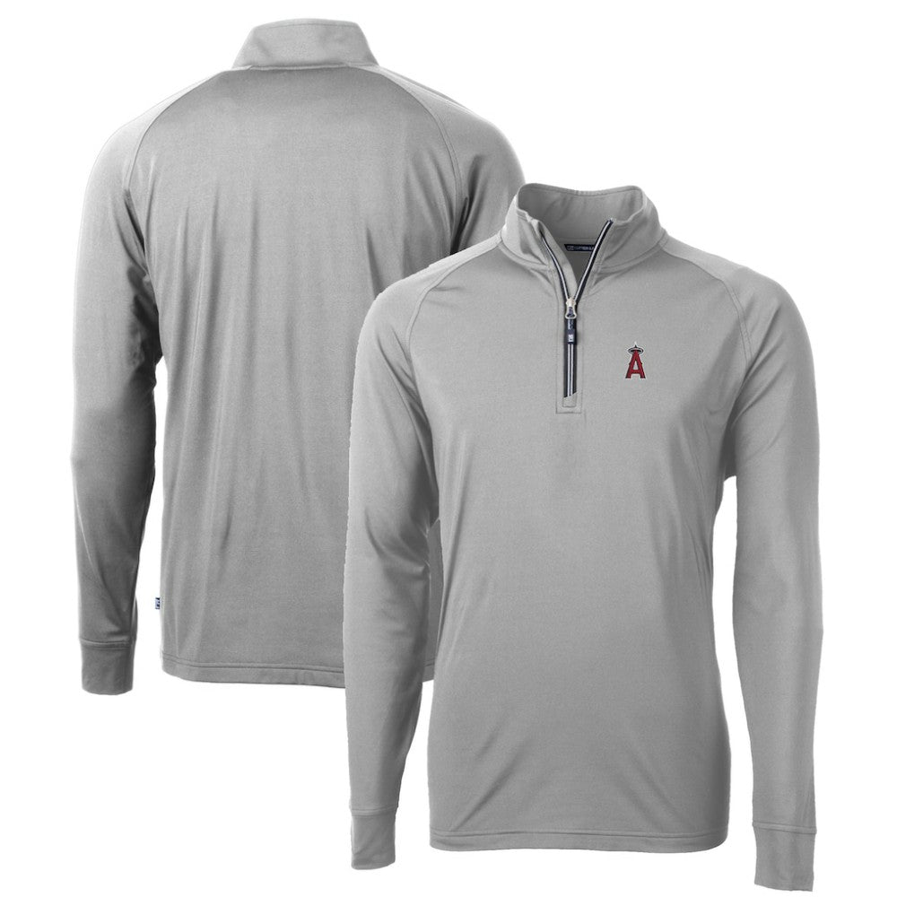 Los Angeles Angels Cutter & Buck Big & Tall Adapt Eco Knit Stretch Recycled Quarter-Zip Pullover Top | MLB Near me