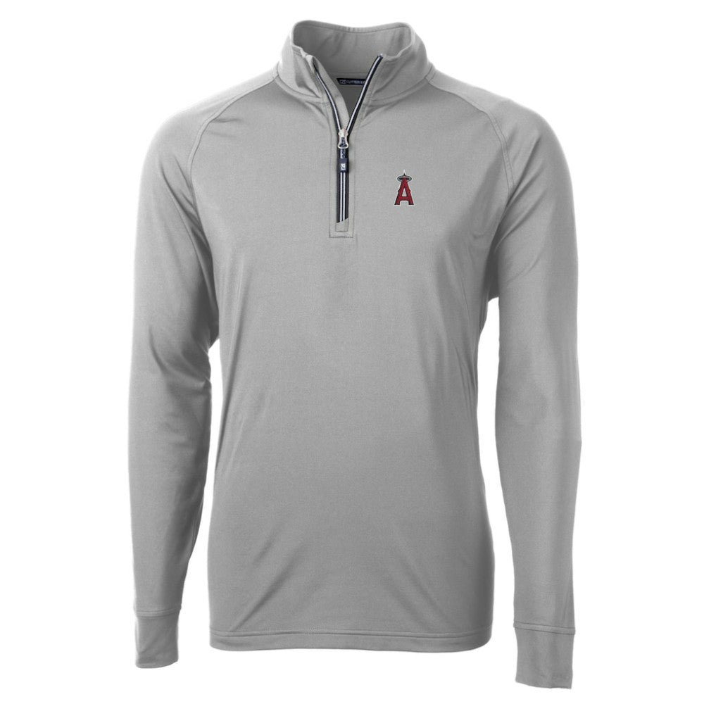Los Angeles Angels Cutter & Buck Big & Tall Adapt Eco Knit Stretch Recycled Quarter-Zip Pullover Top | MLB Near me
