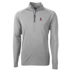 Los Angeles Angels Cutter & Buck Big & Tall Adapt Eco Knit Stretch Recycled Quarter-Zip Pullover Top | MLB Near me