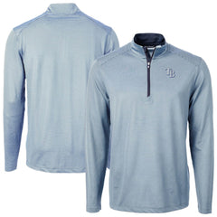 Tampa Bay Rays Cutter & Buck Virtue Eco Pique Micro Stripe Recycled Quarter-Zip Pullover Top | MLB US