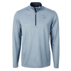 Tampa Bay Rays Cutter & Buck Virtue Eco Pique Micro Stripe Recycled Quarter-Zip Pullover Top | MLB US