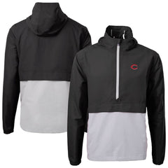 Cincinnati Reds Cutter & Buck Charter Eco Recycled Half-Zip Anorak Jacket | MLB On Sale