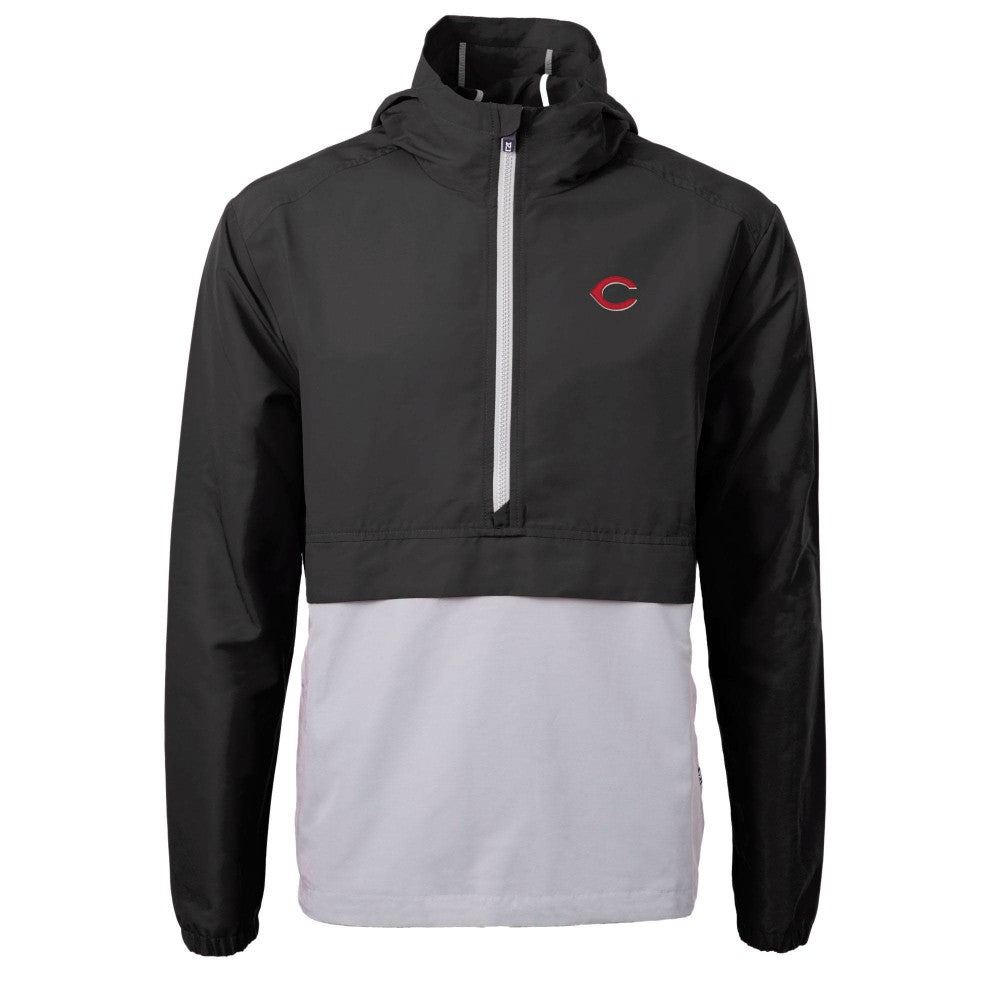Cincinnati Reds Cutter & Buck Charter Eco Recycled Half-Zip Anorak Jacket | MLB On Sale