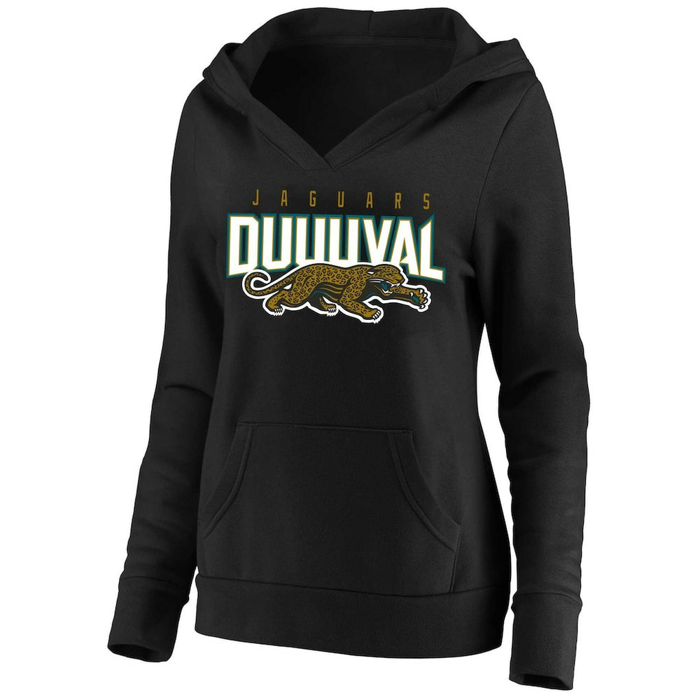 Jacksonville Jaguars Mitchell & Ness Women's Plus Size Retro Logo Pullover Hoodie