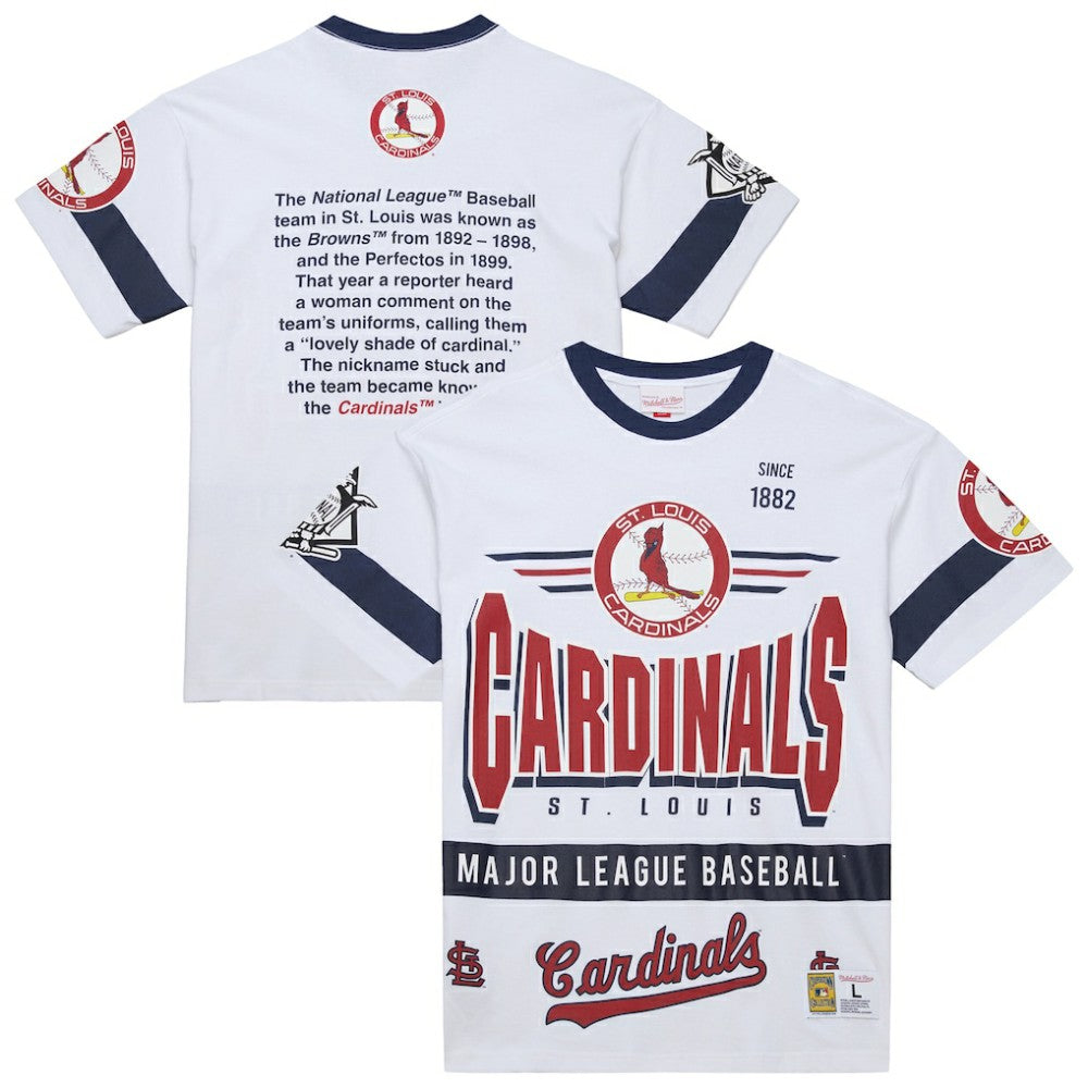 St. Louis Cardinals Mitchell & Ness Cooperstown Collection Team Origins Premium T-Shirt | MLB New