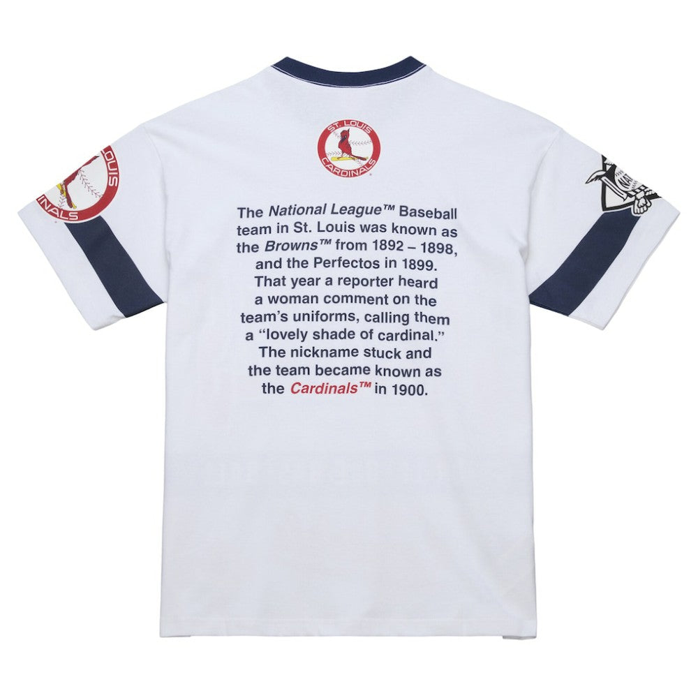 St. Louis Cardinals Mitchell & Ness Cooperstown Collection Team Origins Premium T-Shirt | MLB New