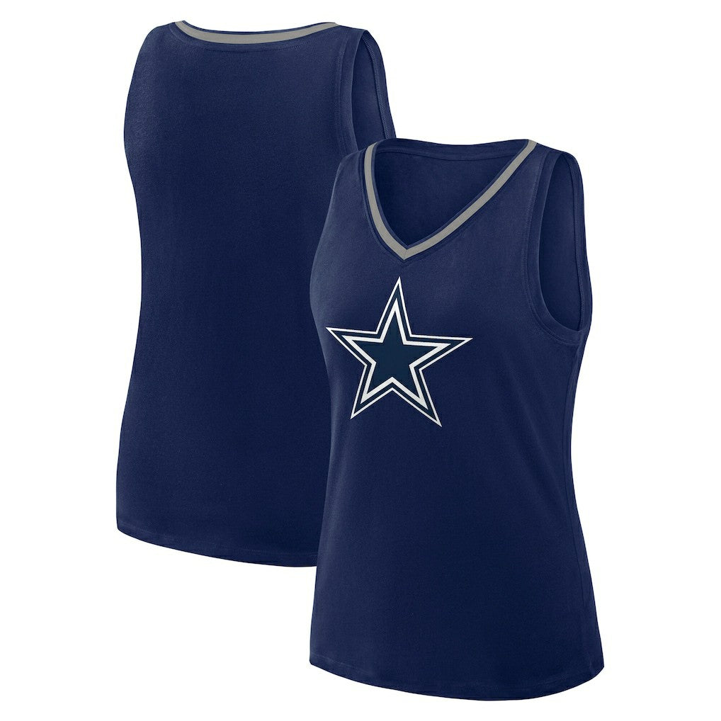 Dallas Cowboys  Logo Athletic Women's Stellar Win V-Neck Tank Top