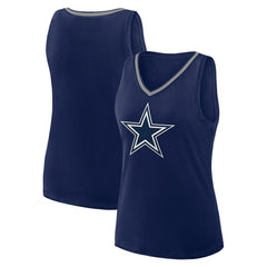 Dallas Cowboys  Logo Athletic Women's Stellar Win V-Neck Tank Top